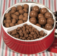 Divided Round Chocolate Tin 