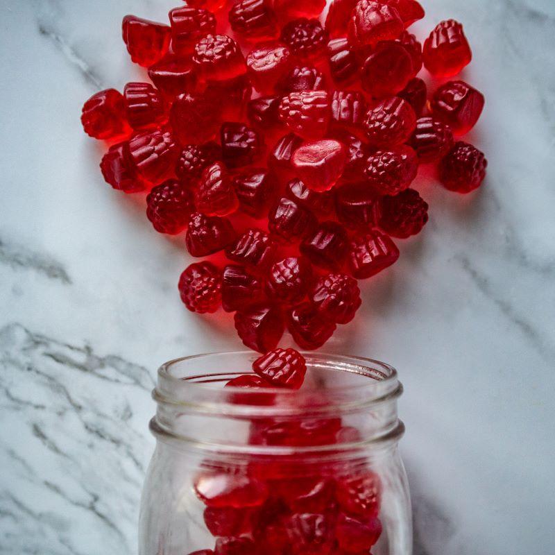 - Gummy Raspberries 14oz #8111